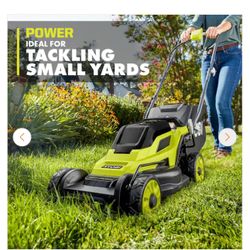 RYOBI ONE+ 18V 13 in. Cordless Battery Walk Behind Push Lawn Mower with 4.0 Ah Battery and Charger