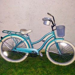 Huffy Nel Lusso 26" Beach Cruiser Bike Bicicleta Basket 