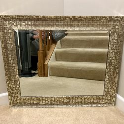 Wall Mirror with Gold Mosaic Frame 35.5” x 29.5”