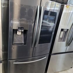 Black Stainless Steel Samsung Family Hub Refrigerator 