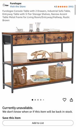 Matching Industrial Rustic Brown & Black Furniture Set – VASAGLE / Furolege