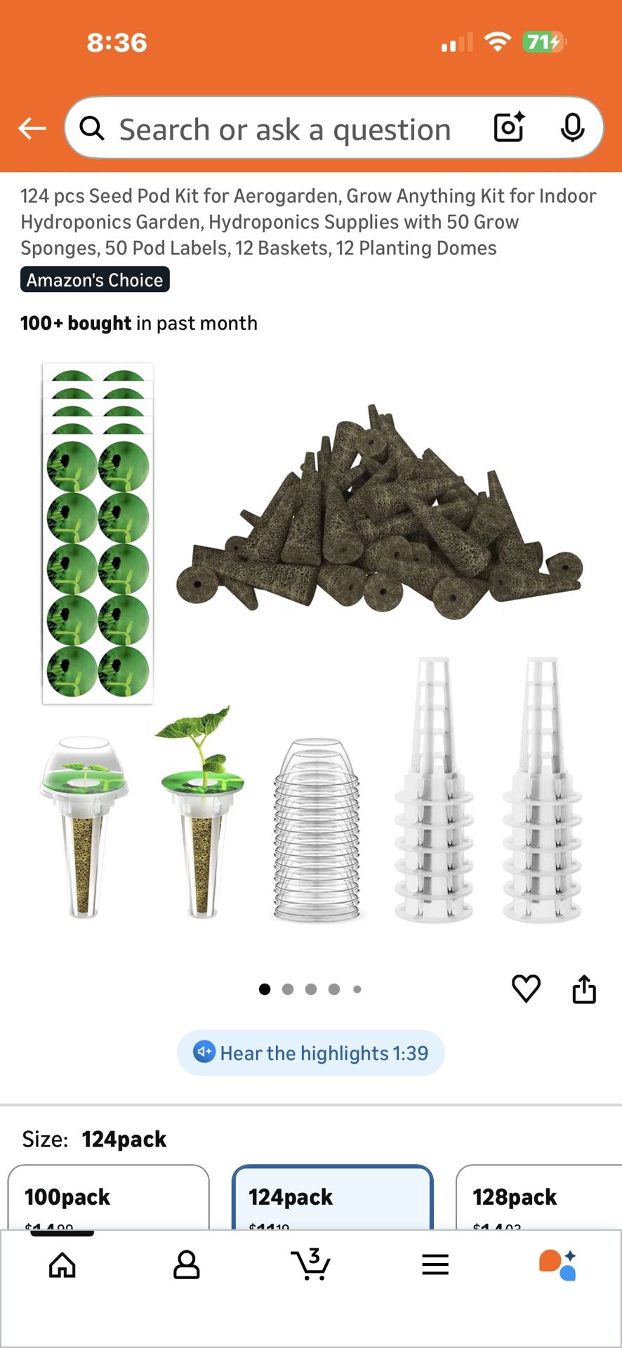 124 Pc Seed POD Kit 
