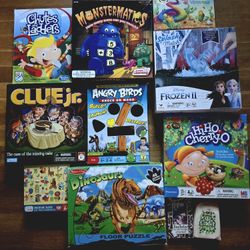 Lot of Kids Board Games & Puzzles