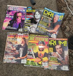 Modern Drummer and asst Drum Magazines