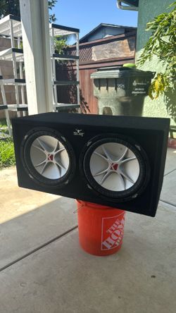 kicker compr dual 12-inch subwoofer enclosure.