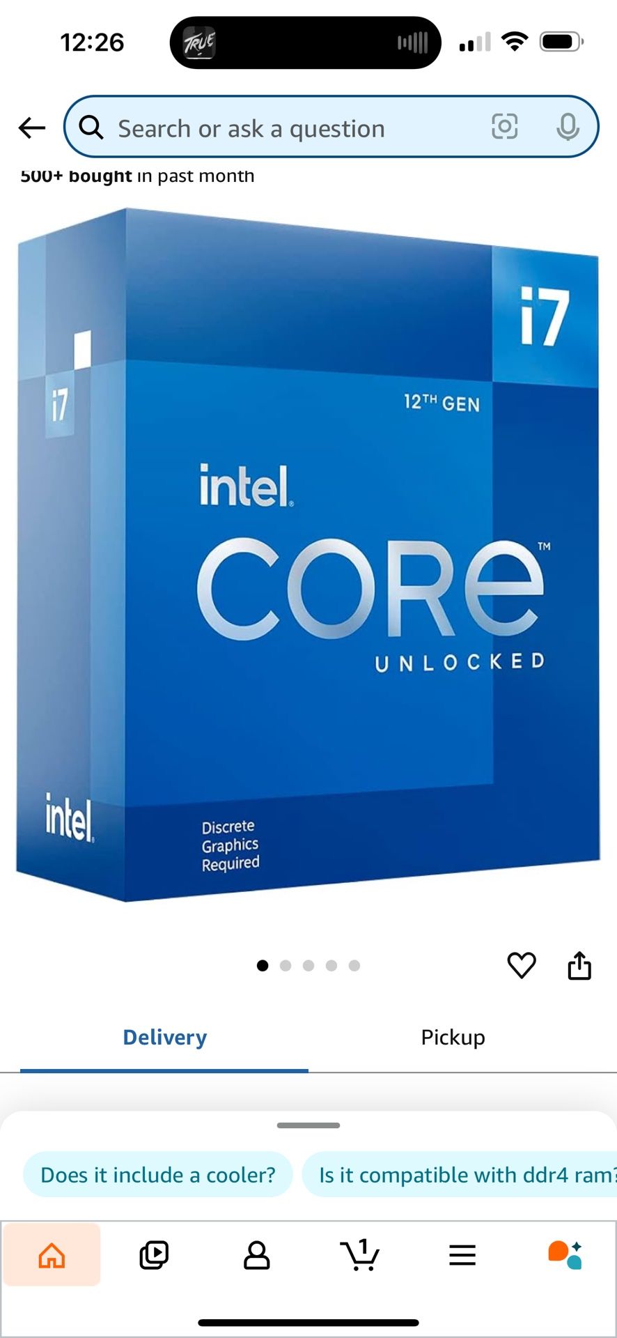 Intel Core i7 12700K Processor CPU