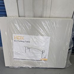 Hdx 6ft Folding Table New Never Used 