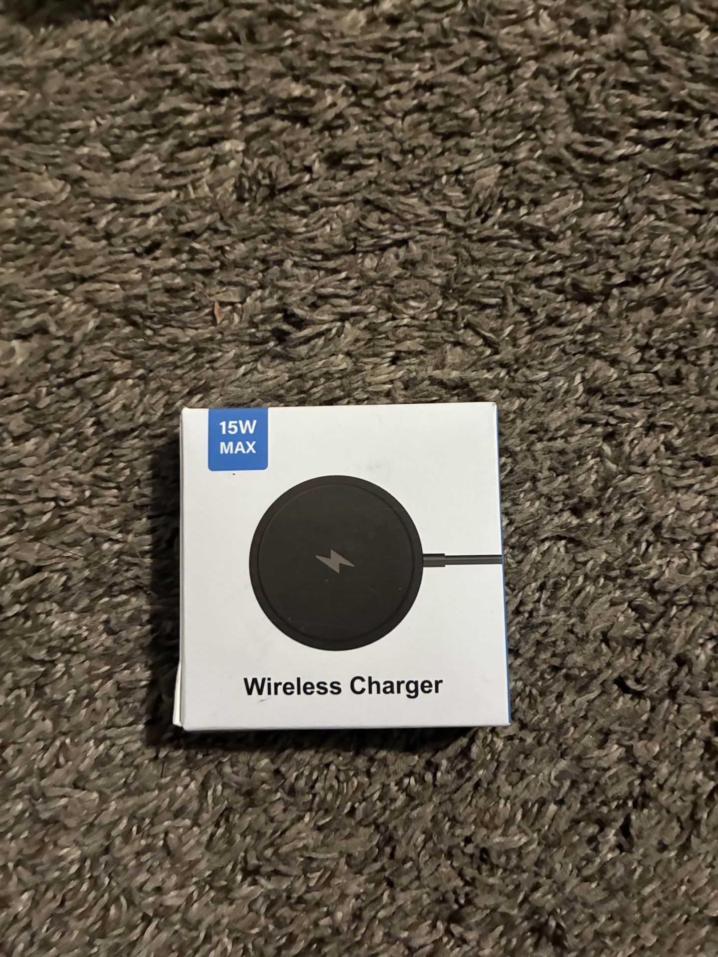15W Fast Wireless Charger – Universal Qi Charging Pad (Black)