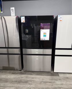 😍 SAMSUNG BESPOKE COUNTER DEPTH 36 INCH FAMILY HUB FOUR DOOR REFRIGERATOR IN STAINLESS STEEL 😍