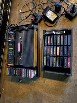 Vintage Atari 2600 Console + 40+ Games + Rare Homebrew Cart – Complete Set 