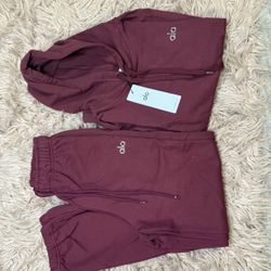 Burgundy Alo Set Size Small 