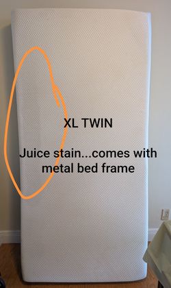 White/grey used Lull XL TWIN mattress