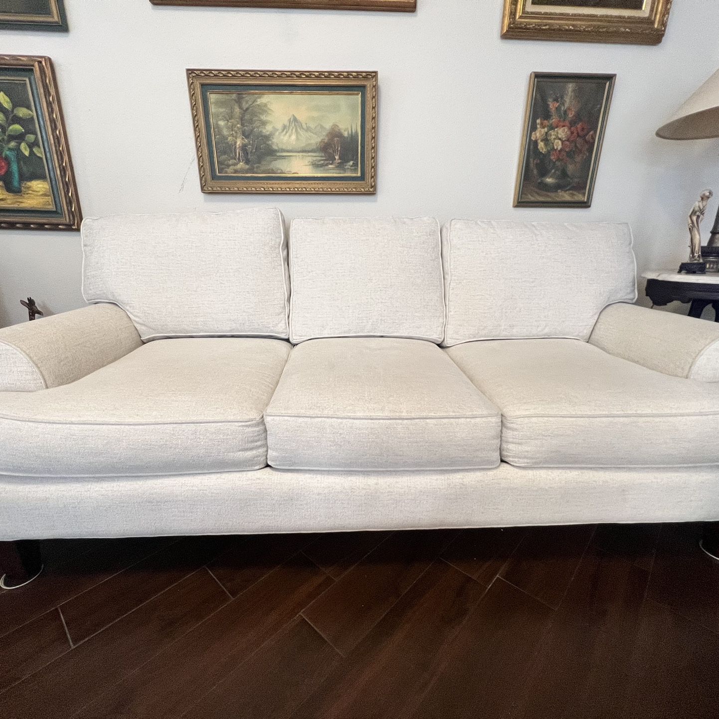 Beige Sofa  With Pillows