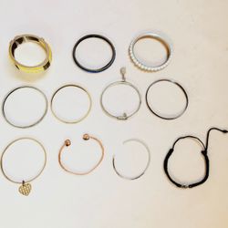 Costume Jewelry: Assorted Bracelets, Sunglasses and Necklaces Bundle- 16