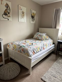 White Twin Bed
