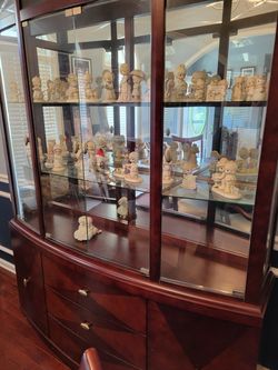 Wood Dining Room Table and China Cabinet