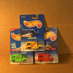 Hot Wheels Vintage Ambulance 3 Pack (Milwaukie,OR)