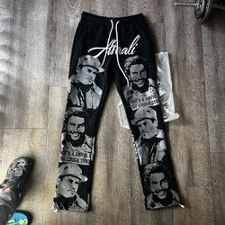 Asaali x thats an awful lot of cough syrup cartel sweatpants black grey size M
