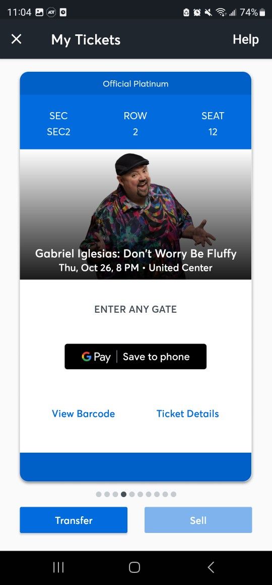 Gabriel Iglesias Tickets Row 2 Center Section - Best Seats