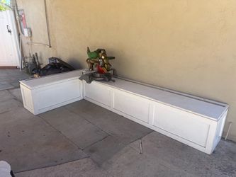 2 piece L shape Bench storage /Banquette-FREE