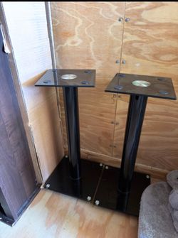 Tempered glass speaker stands