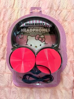 Hot Pink & Black Hello Kitty Headphones