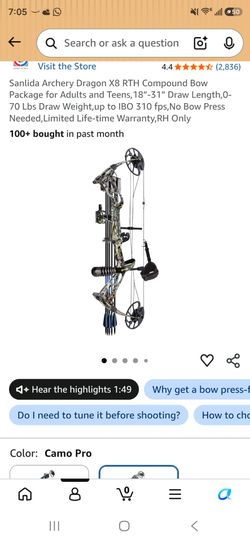 Compound Bow, case, and target