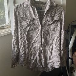 Brown Plaid Button Up 