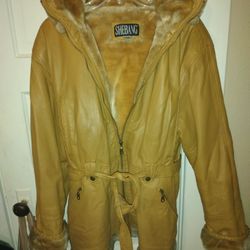 LEATHER  SHERLING COAT