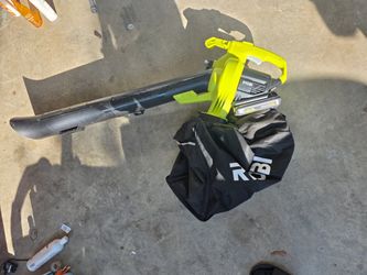 Ryobi Cordless Leaf Blower Vacuum with Battery and Bag