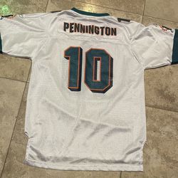 NFL Miami Dolphins #10 Chad Pennington Reebok On Field XL