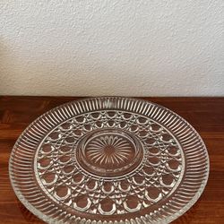 Vintage Glass Serving Plate