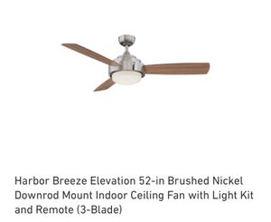 Harbor Breeze Ceiling Fan 3 Blade Dual Sided Dark Wood One Side Light Maple On Other For Sale In Albuquerque Nm Offerup