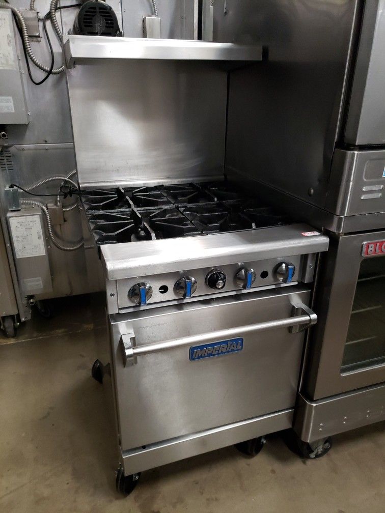 Used Imperial 24"L Range With 4 Burners N Standard Oven Natural Gas