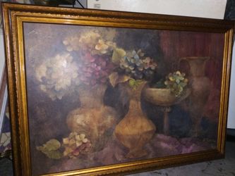 Gorgeous Golden framed wall painting. Signed 41"x 28.75"
