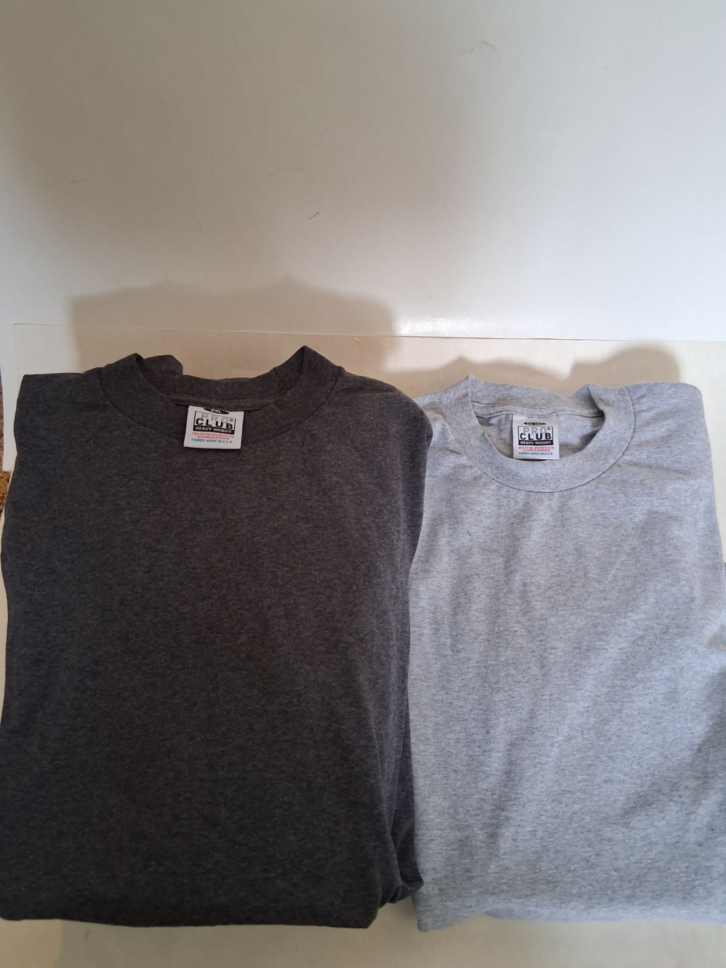 PRO CLUB MAN'S HEARYWEIGHT COTTON SHORT SLEEVE T SHIRT SIZE 6 PC 2XL & 2 PC 2XL TALL TOTAL 8 PC