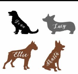 Doggy design decals custom dog name