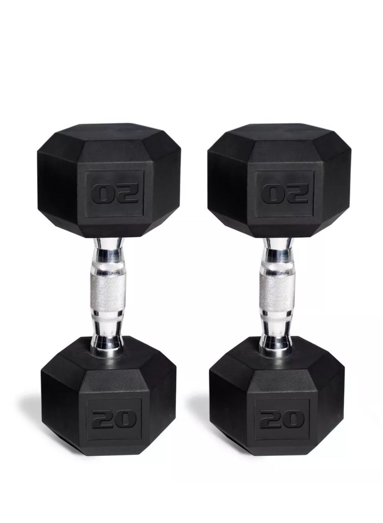 20 LBS Hex-rubber Heavy-duty Dumbells