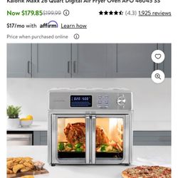 Kalorik Maxx 26 Quart Digital Air Fryer Oven AFO 46045 SS