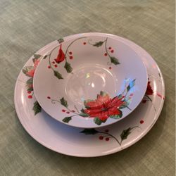Holiday- One Place Setting - Oven Or Microwave Safe 