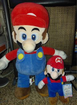 Large Mario Plush with Little Buddy Mario