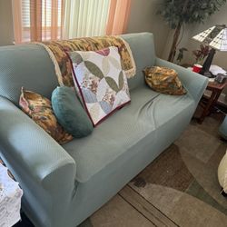 Cream Leather Love Seat Includes Cover Lazy Boy Bed 