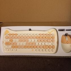 Orange Cat Wireless Keyboard
