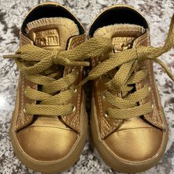 Gold Converse Toddler Shoes - Size 5