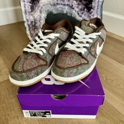 Nike SB Dunk Low Pro Paisley Brown Size 11.5 - New