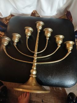 MCM BRASS 7 BRANCHED MENORAH OR CANDELABRA