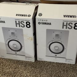 Yamaha HS8 White Monitoring Speaker Pair