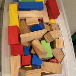 Kids Play Blocks Real Wood 