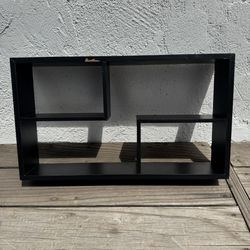 Cute Little Wood Wall Shelf Black (Silver Lake)