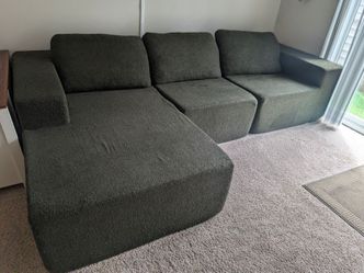 109" Sectional L Shape Boneless Sofa